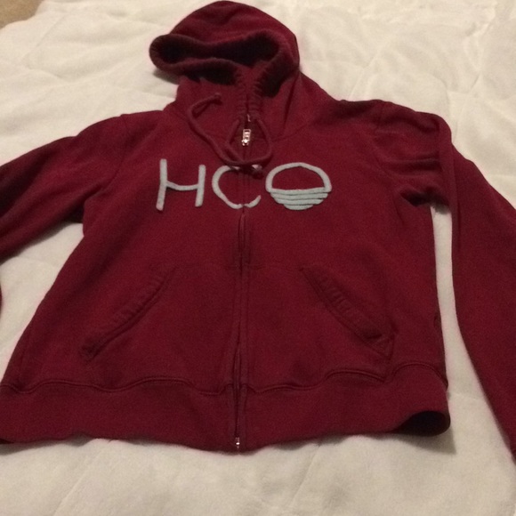 red and white hollister hoodie